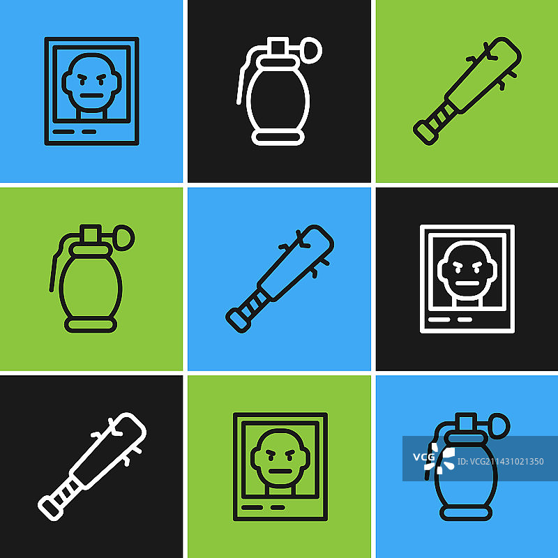 通缉海报棒球棍与钉子banner图片素材