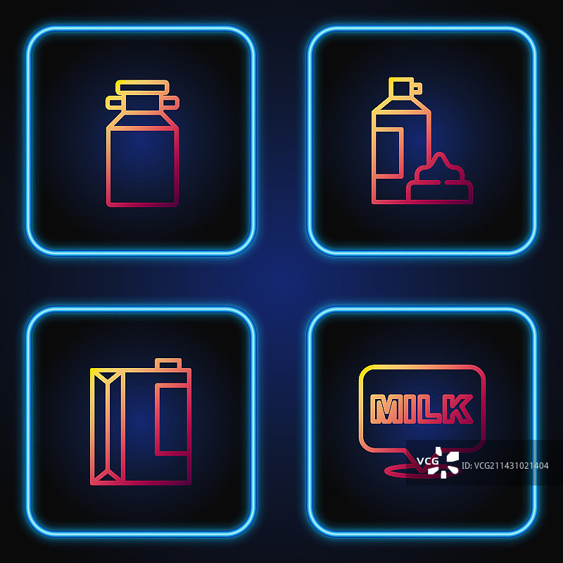 克非尔牛奶纸包装简笔画图片素材