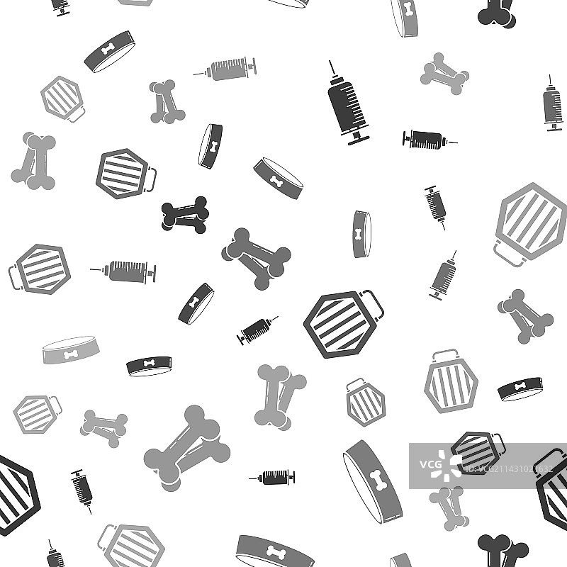 宠物疫苗宠物食品碗注射器套装图片素材