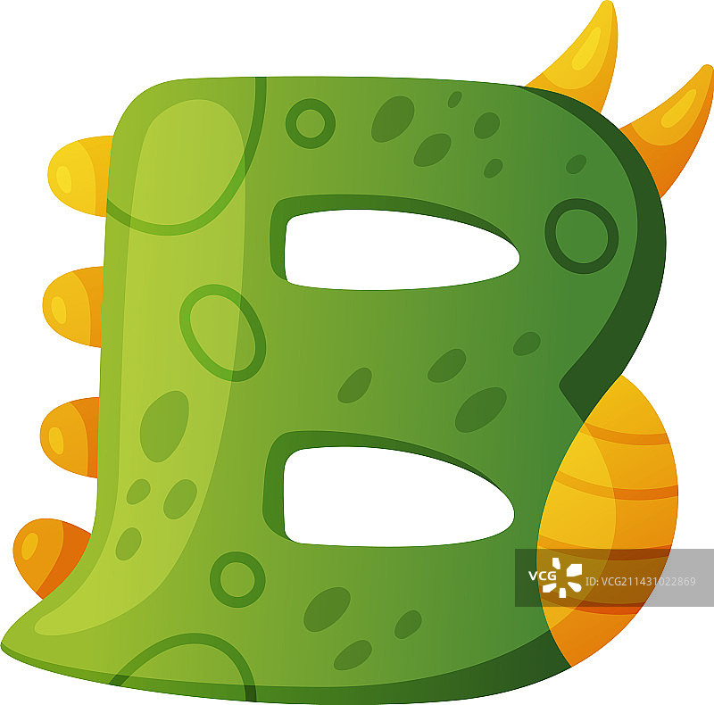 字母B恐龙字体图片素材