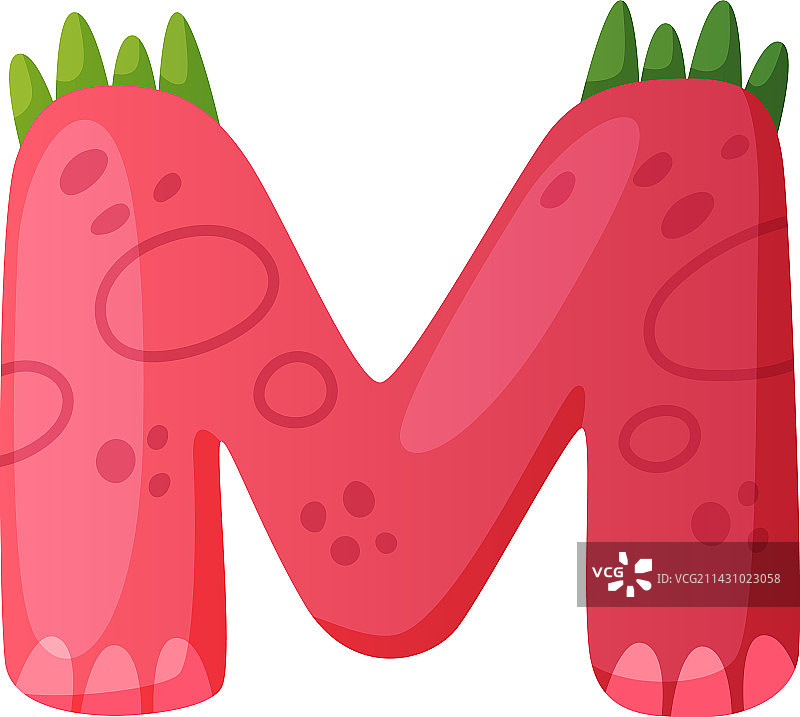 字母M恐龙字体设计图片素材