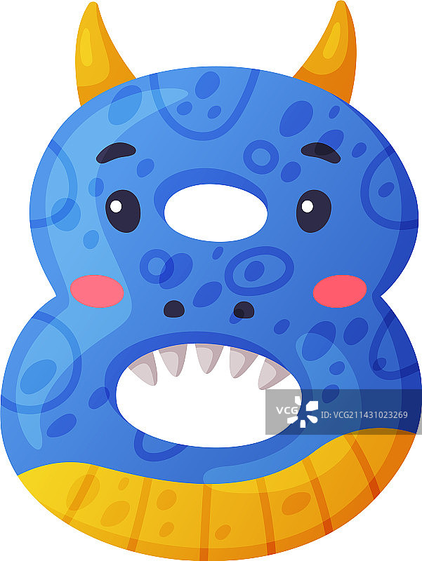 8号恐龙字体数字图片素材