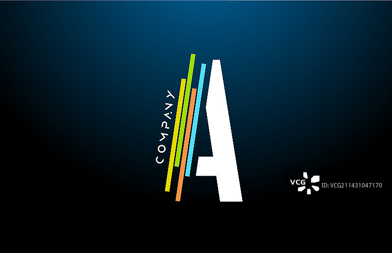 彩色字母A标志图标设计图片素材