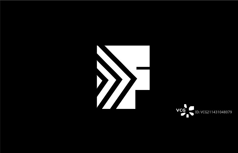 带有几何图案的字母标志设计图片素材