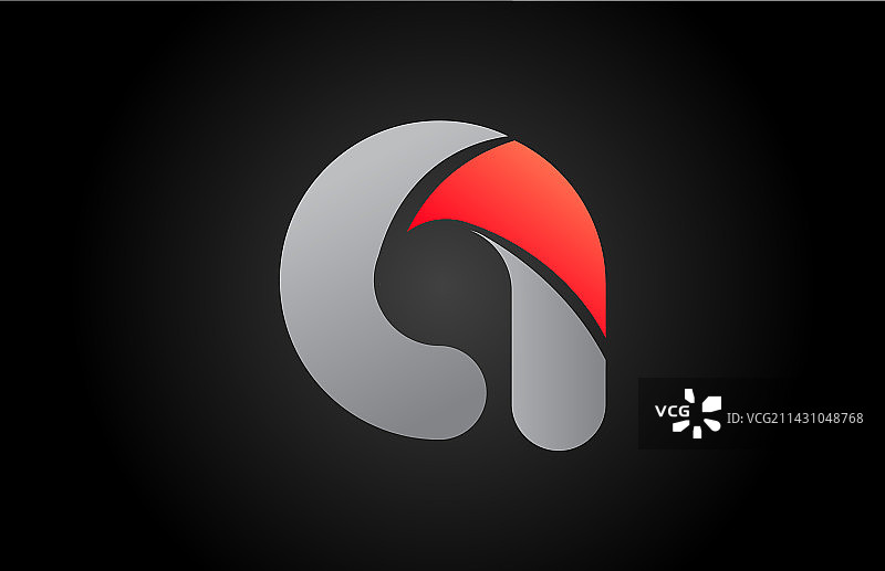 橙灰色字母A标志图标设计图片素材