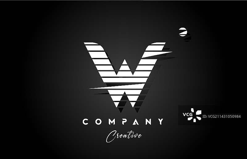 字母W线条标志图标设计图片素材