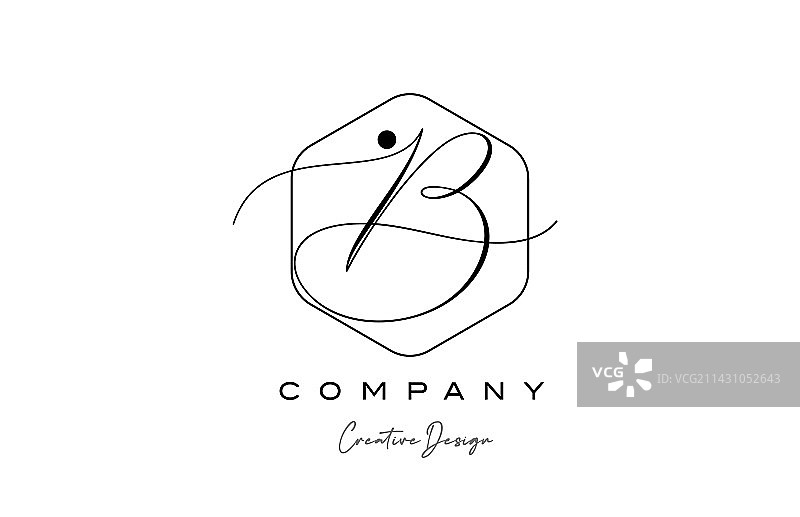 优雅的字母B logo图标设计图片素材