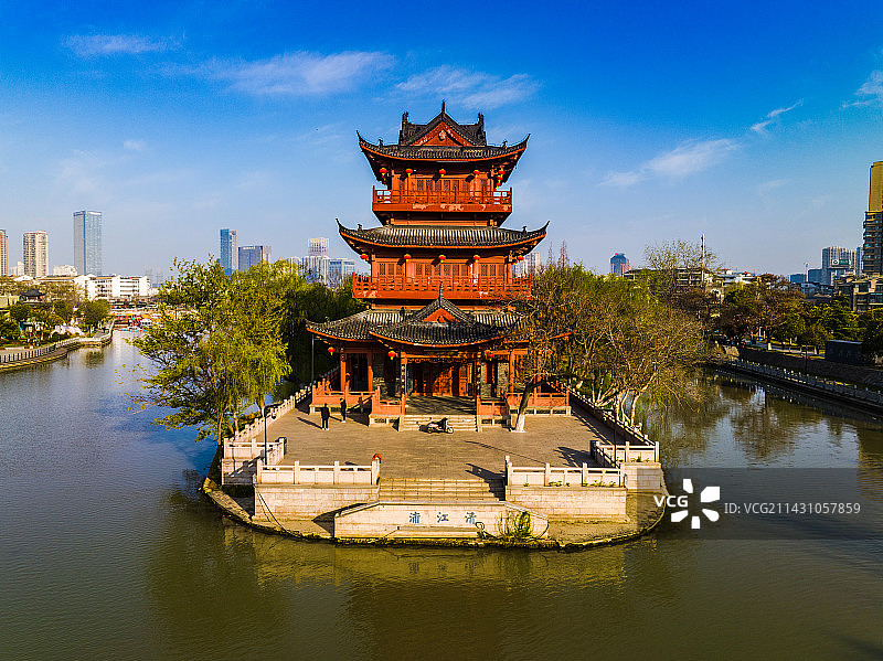 淮安里运河文化长廊清江浦楼，江苏淮安图片素材