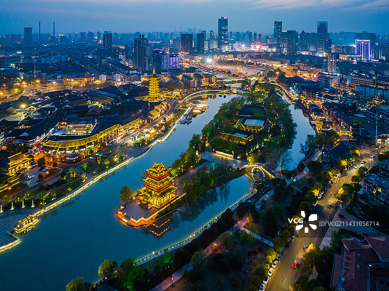 淮安里运河文化长廊，江苏淮安图片素材