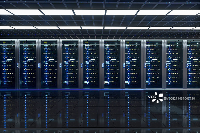 大型AI计算机服务器中心图片素材