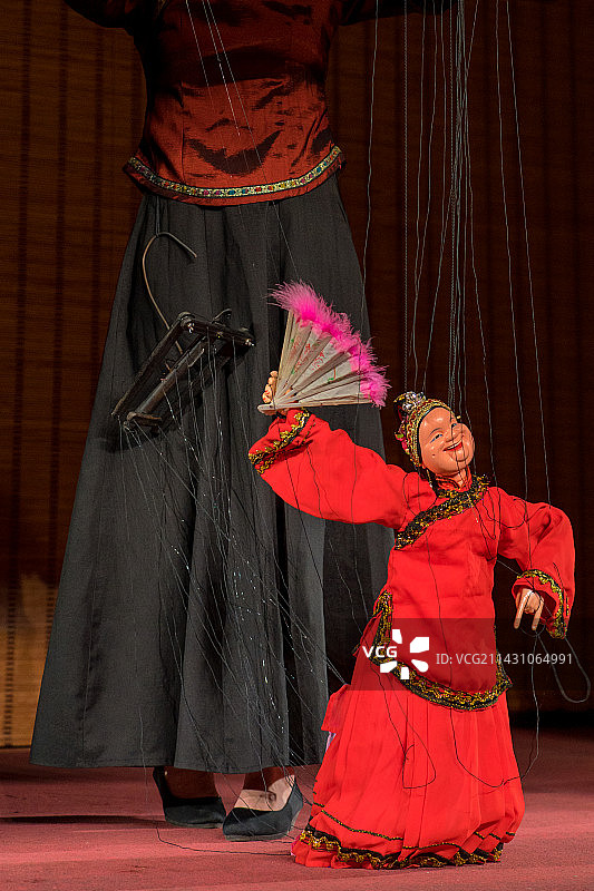 福建泉州非物质文化遗产银丝木偶戏中华文化演出组图图片素材