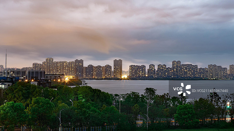 黄家湖夜景图片素材