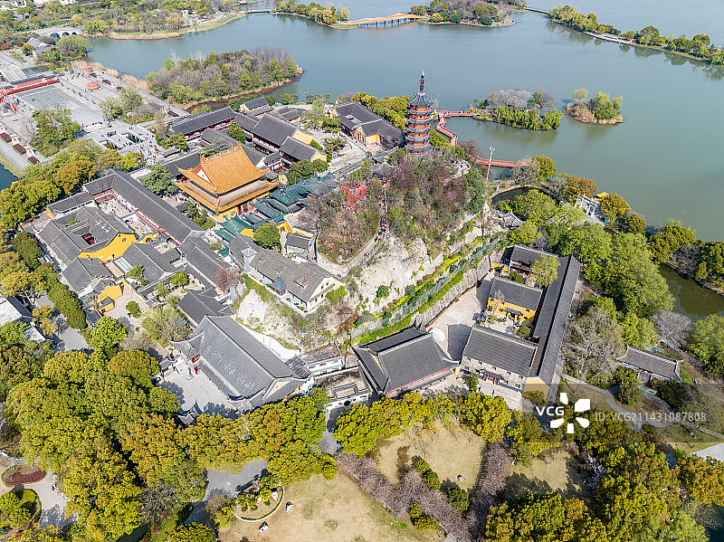 航拍江苏镇江金山寺图片素材