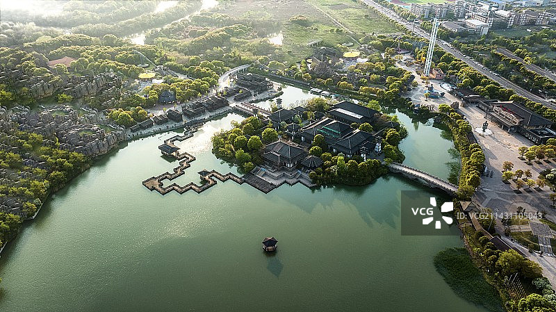 常州淹城春秋乐园淹罗殿图片素材