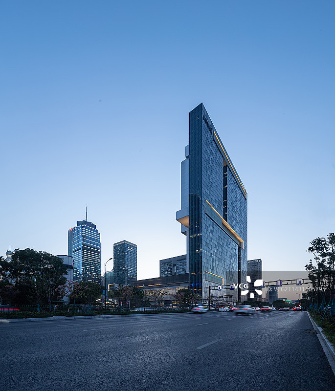 杭州高德置地广场夜景全景图片素材