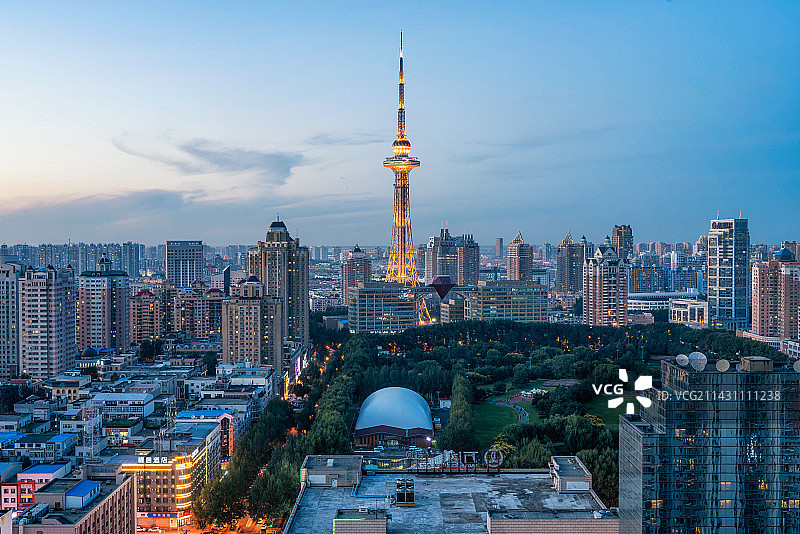 哈尔滨城市夜景风光图片素材