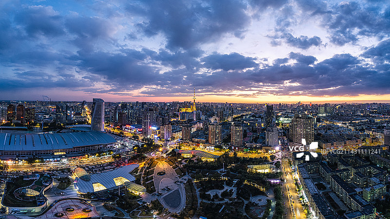 哈尔滨城市夜景风光图片素材