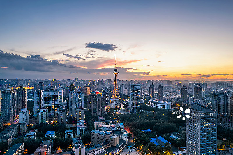 哈尔滨城市夜景风光图片素材