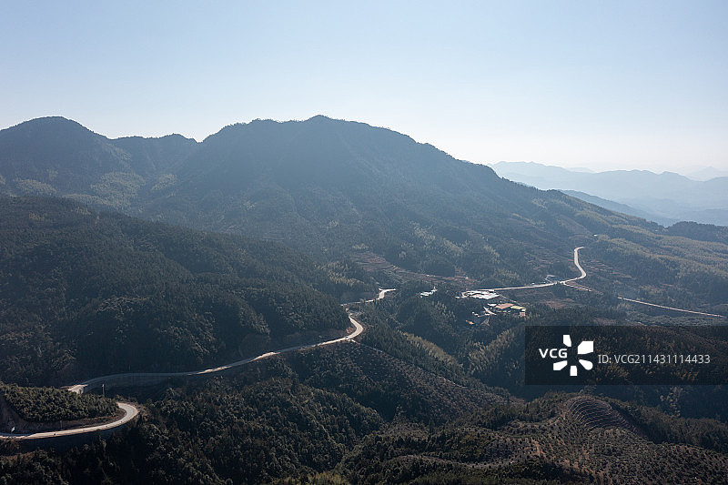 航拍温州市泰顺县九峰村图片素材