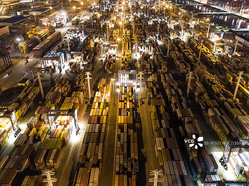 宁波舟山港北仑集装箱码头图片素材