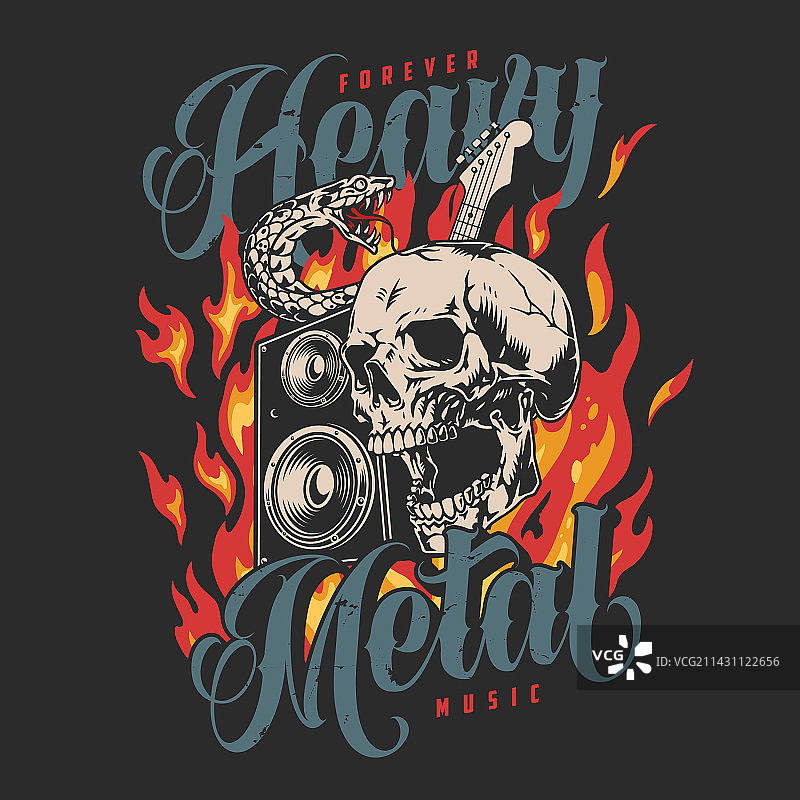 重金属复古风宣传单图片素材