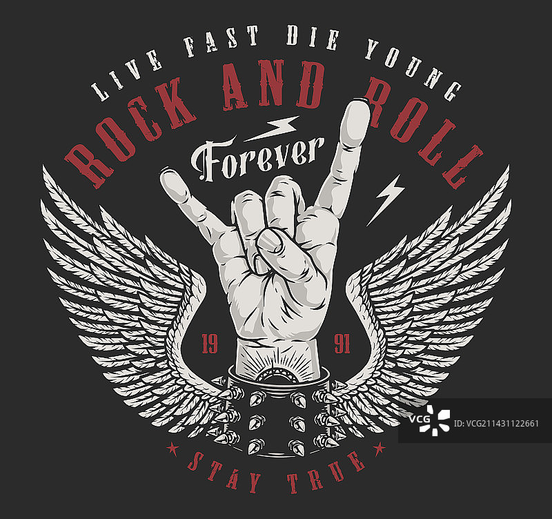 摇滚彩色海报图片素材