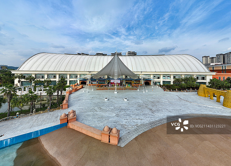 四川省遂宁市大英县中国死海旅游度假区航拍图片素材