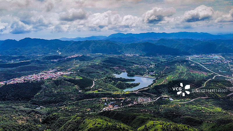 航拍蓟县美景图片素材