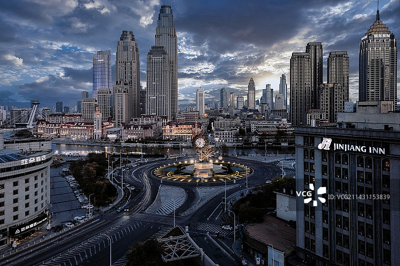 天津世纪钟图片素材