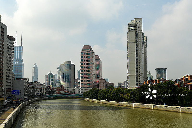 上海苏州河沿岸风景图片素材