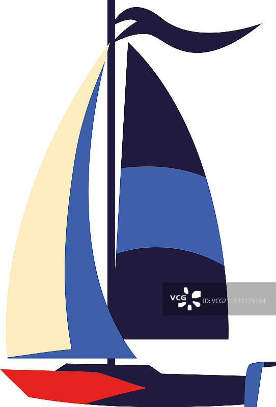 孤立的帆船图标图片素材