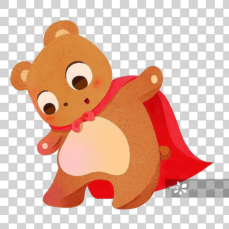 水彩风小熊元素图片素材