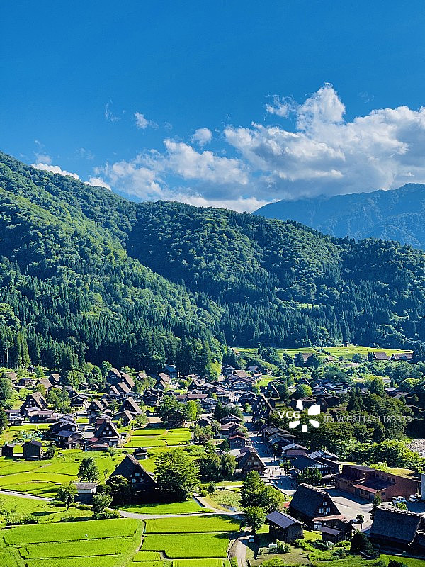 夏天的白川乡合掌小屋图片素材