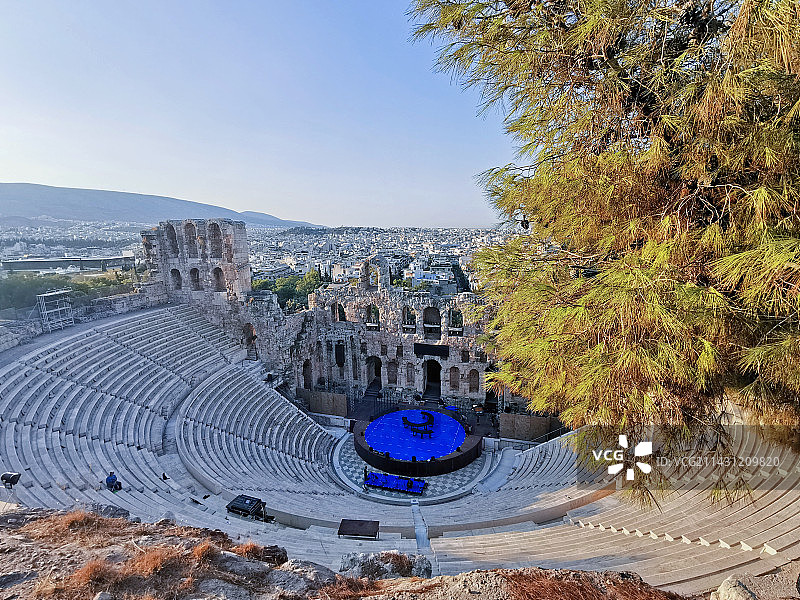 雅典卫城古迹图片素材