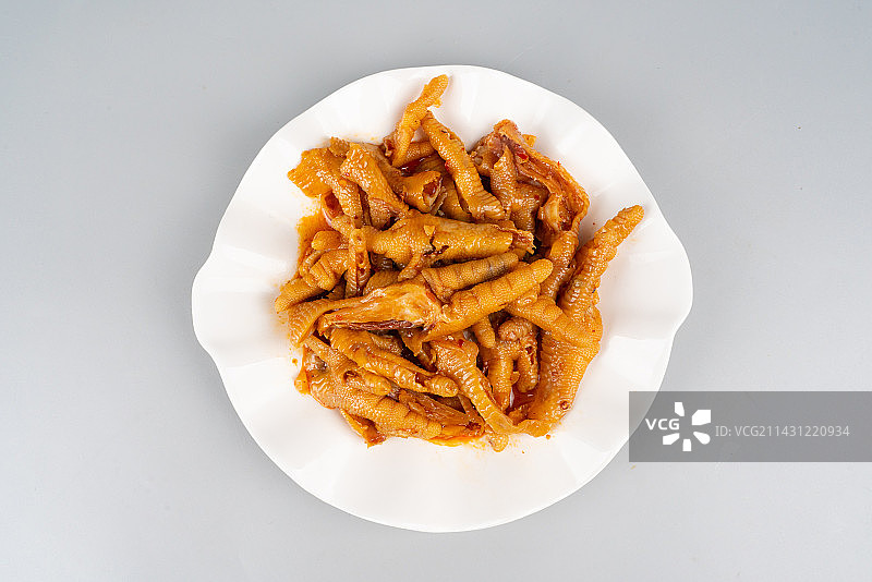 香辣无骨鸡脚图片素材