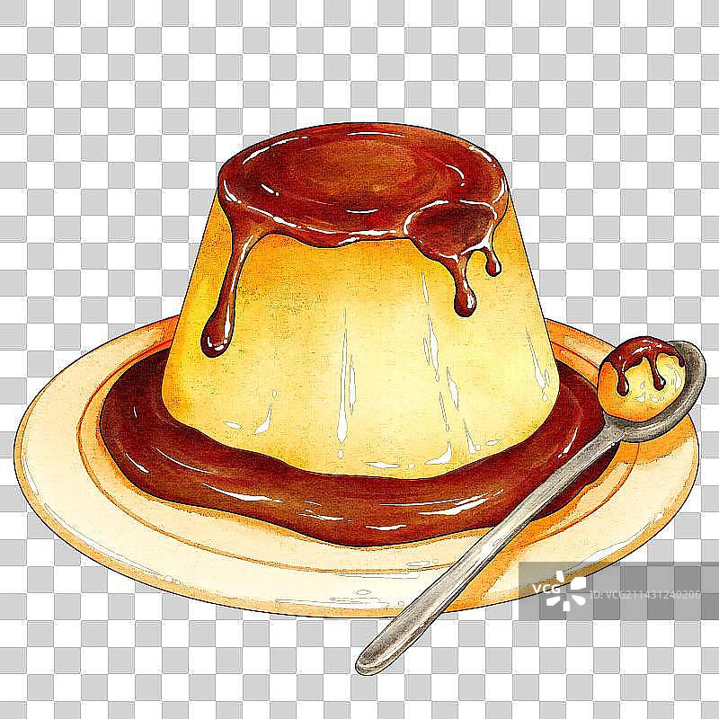 焦糖布丁图片素材