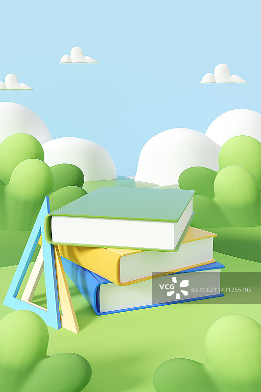 书本教育创意场景图片素材