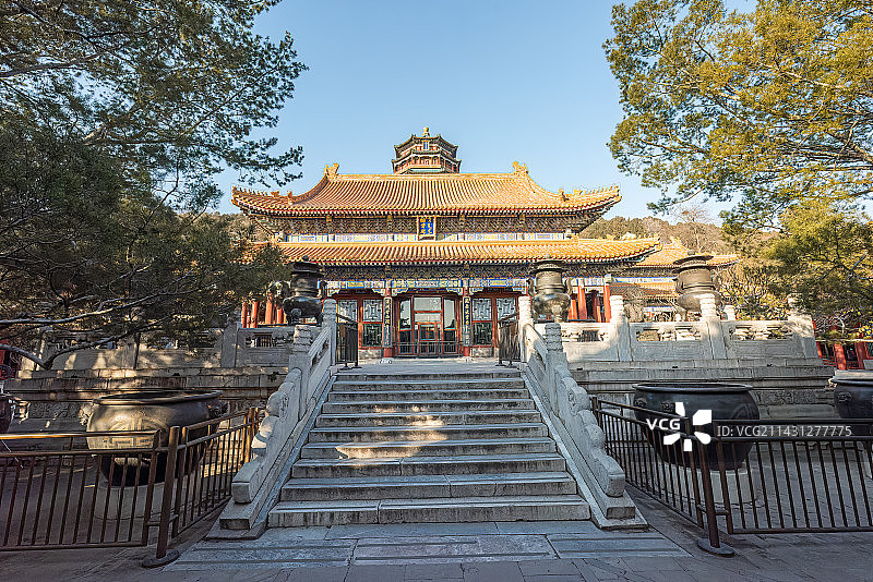 颐和园排云殿和佛香阁图片素材