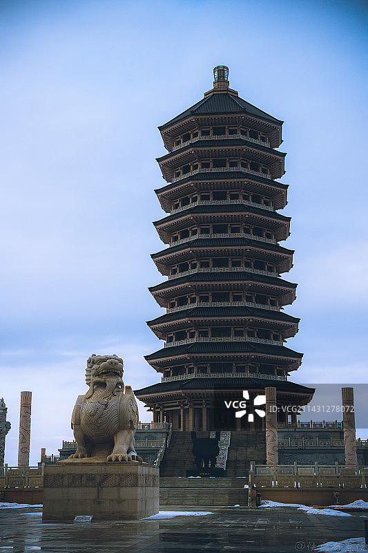 抚远冬季宝塔图片素材