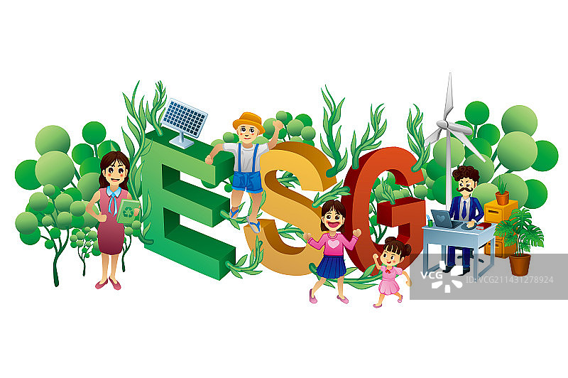 ESG减碳足迹图片素材