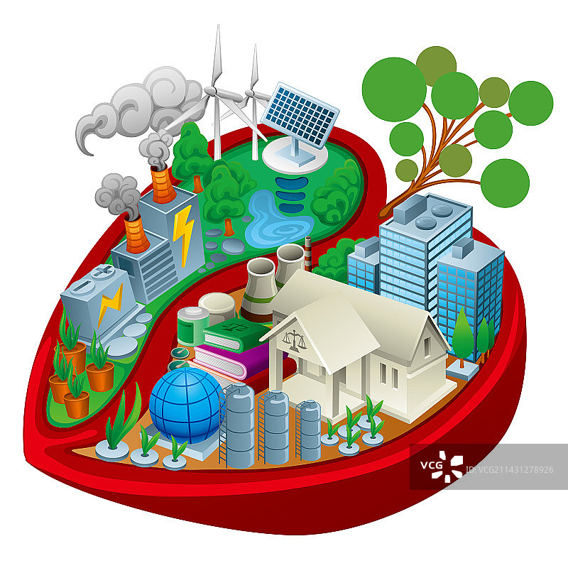 共同创造ESG永续环境图片素材