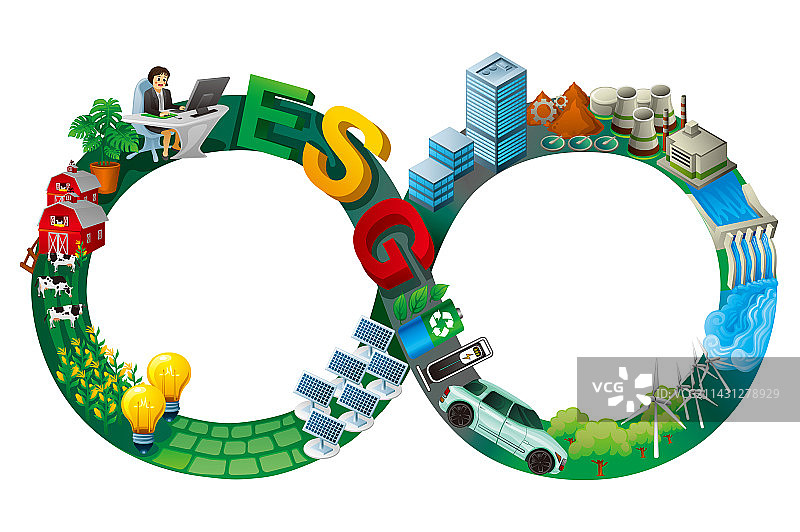 共同创造ESG永续环境图片素材