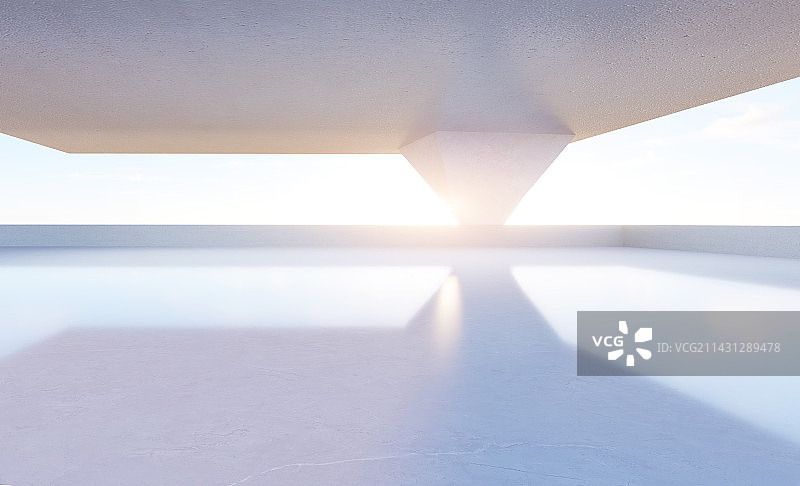 上海户外混凝土停车场图片素材