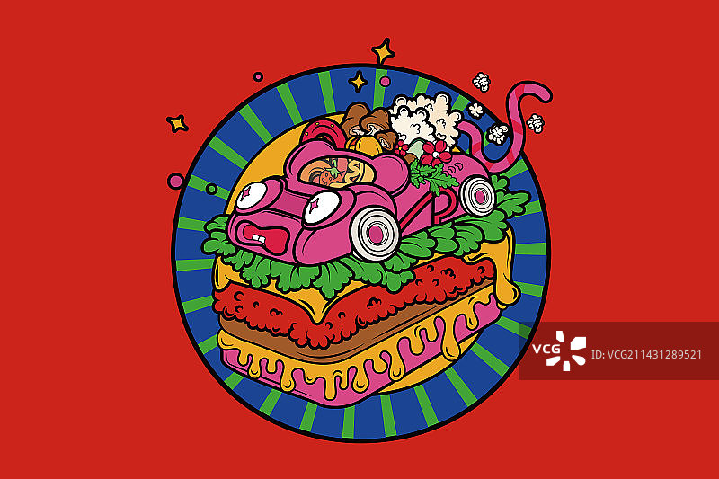 跑车汉堡图片素材