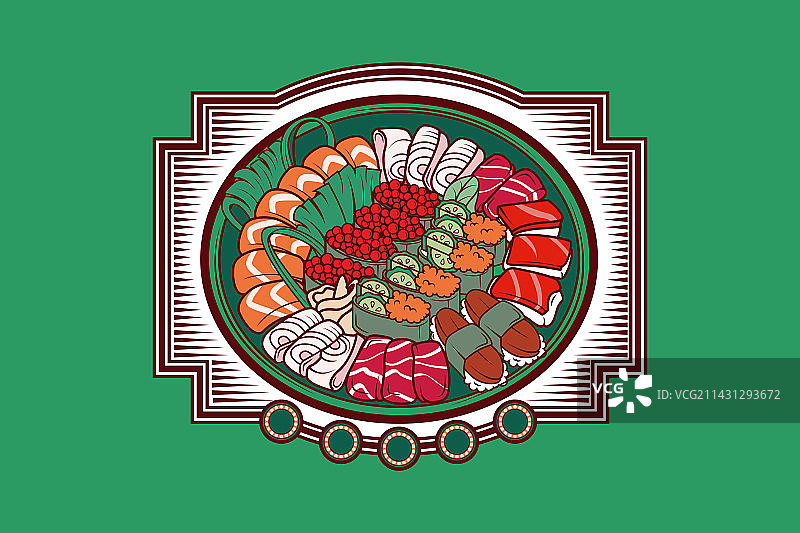 寿司拼盘图片素材
