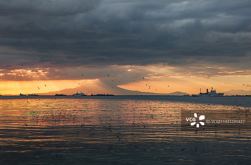 菲律宾马尼拉湾日落图片素材