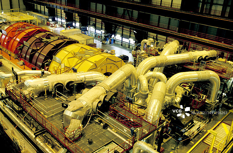 核电站汽轮机房图片素材