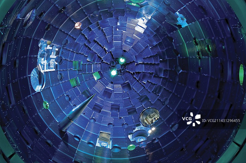 核聚变研究：NIF腔室图片素材