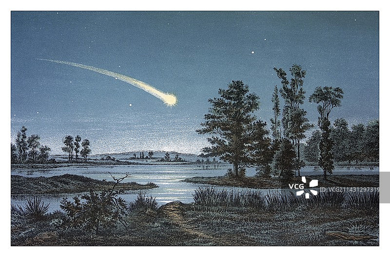 1868年的流星图片素材