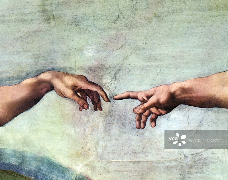 亚当的创造图片素材